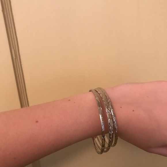 Silver Bangle Bracelet - Picture 1 of 3